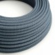 Cable Eléctrico Redondo recubierto en Algodón ZigZag Gris Piedra y Océano RZ25