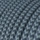 Cable Eléctrico Redondo recubierto en Algodón ZigZag Gris Piedra y Océano RZ25