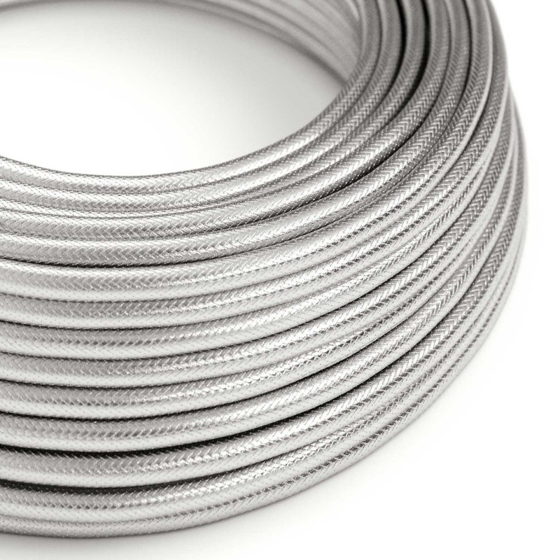 Cable Eléctrico Redondo recubierto de cobre 100% Acabado Plata