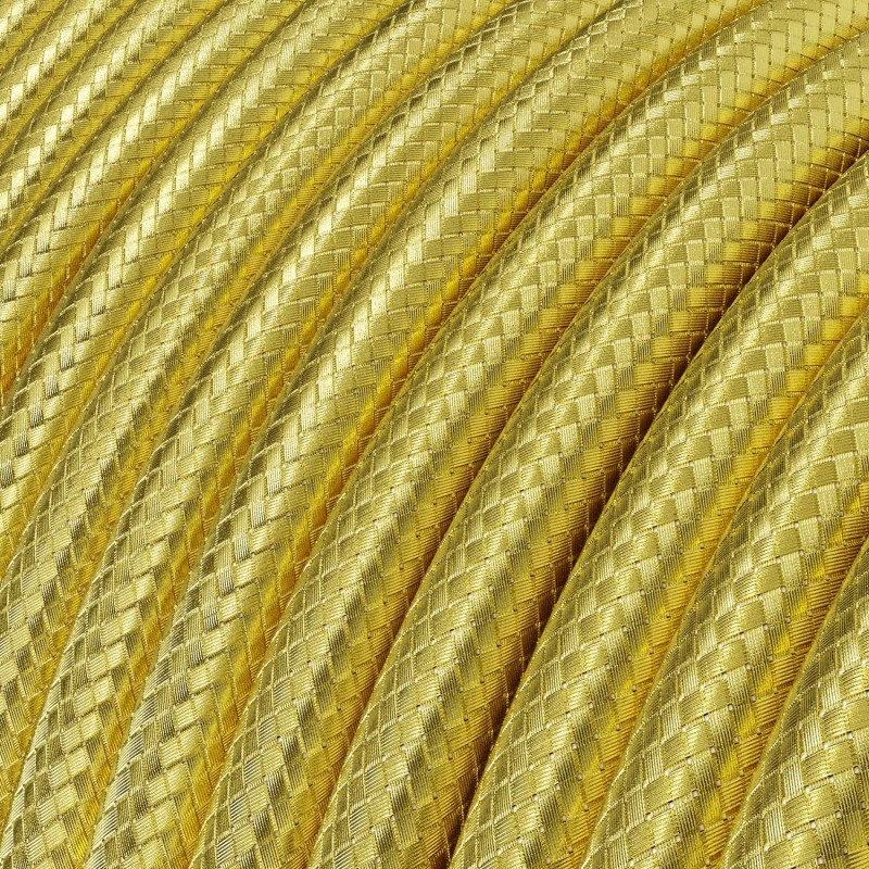 Cable Eléctrico Redondo recubierto de cobre 100% Acabado Oro