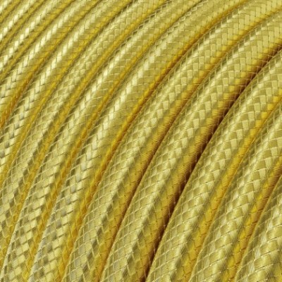 Cable Eléctrico Redondo recubierto de cobre 100% Acabado Oro