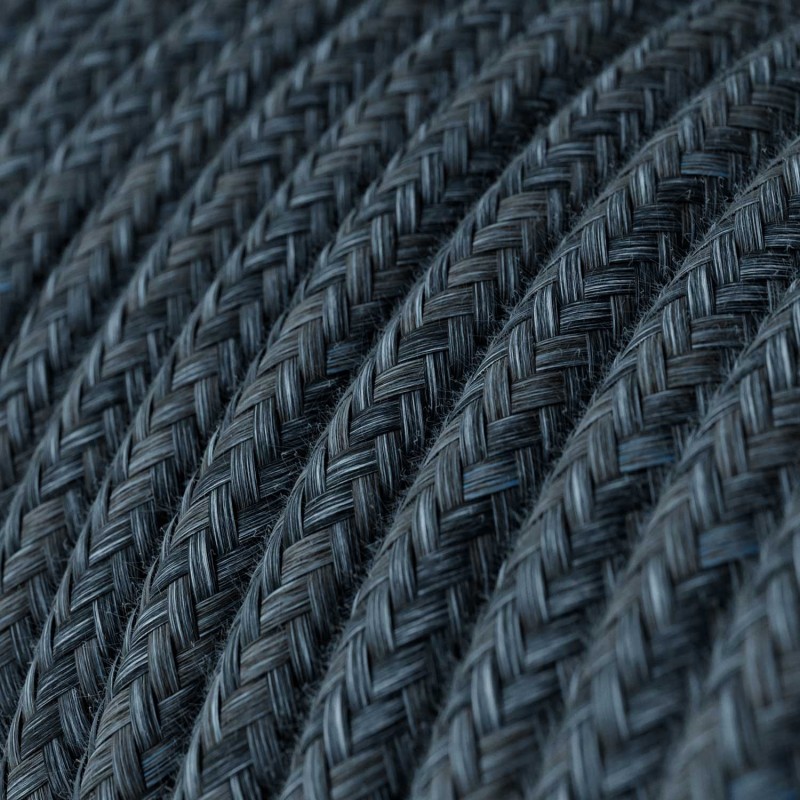 Cable Eléctrico Redondo Recubierto en Algodón Azul Mirage RX10