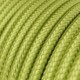 Cable Eléctrico Redondo recubierto en tejido efecto Seda Color Sólido Kiwi RM32