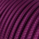 Cable Eléctrico Redondo recubierto en tejido efecto Seda Color Sólido Ultravioleta RM35