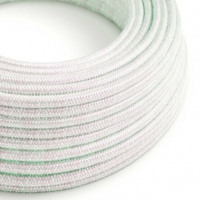 Cable Eléctrico Redondo recubierto en tejido efecto Seda, Glitter Unicorn RL00