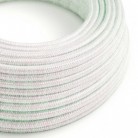 Cable Eléctrico Redondo recubierto en tejido efecto Seda, Glitter Unicorn RL00
