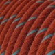 Cable Eléctrico redondo Vertigo recubierto en algodón Ladrillo y Azul Claro ERC36