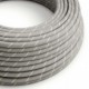Cable Eléctrico redondo Vertigo recubierto de Lino y Algodón Eggnog ERD22
