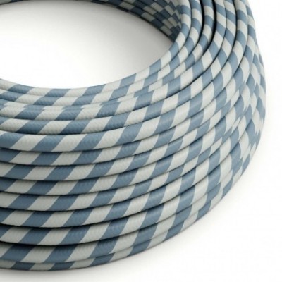 Cable Eléctrico redondo Vertigo HD recubierto en Textil Azul Claro y Avio ERM40