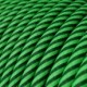 Cable Eléctrico redondo Vertigo HD recubierto en Textil Kiwi y Verde Oscuro ERM48