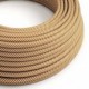 Cable Eléctrico redondo Vertigo HD recubierto en Textil Blanco y Whisky ERM49