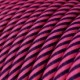 Cable Eléctrico redondo Vertigo HD recubierto en Textil Fuchsia y Púrpura Oscuro ERM50
