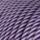 Cable Eléctrico redondo Vertigo HD recubierto en Textil Lila y Morado oscuro ERM52