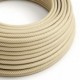 Cable Eléctrico redondo Vertigo HD recubierto en Textil Crema y Avellana de rayas anchas ERM53