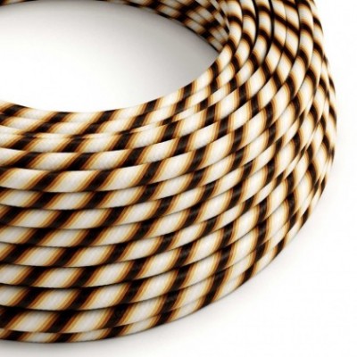 Cable Eléctrico redondo Vertigo HD recubierto en Textil Mr Brown ERM61