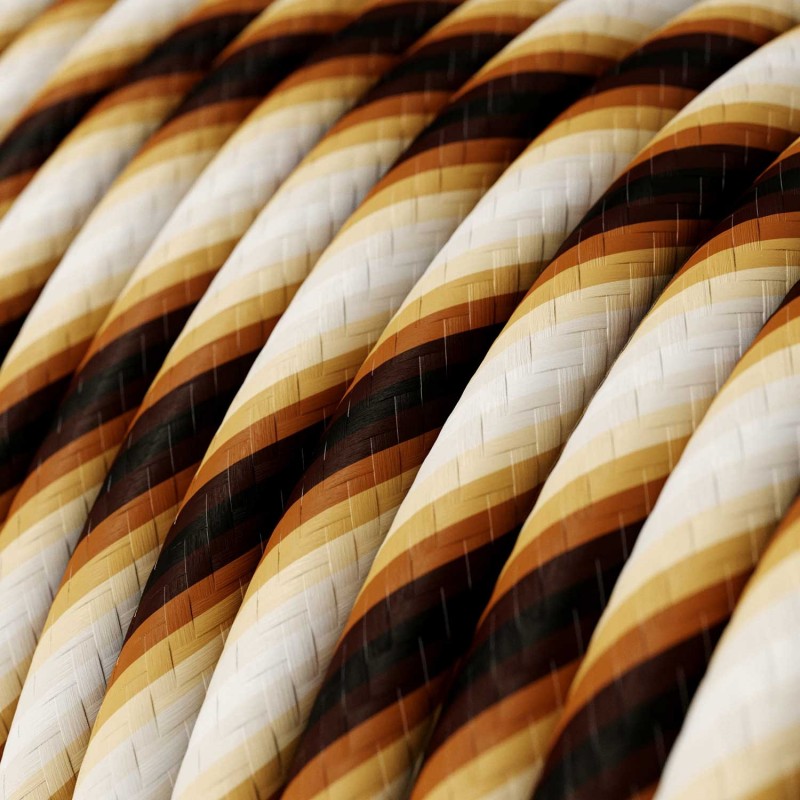 Cable Eléctrico redondo Vertigo HD recubierto en Textil Mr Brown ERM61