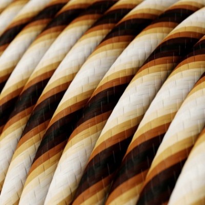Cable Eléctrico redondo Vertigo HD recubierto en Textil Mr Brown ERM61