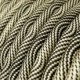 Cable Eléctrico redondo Vertigo HD recubierto en Textil Óptical Negro y Dorado ERM65