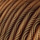 Cable Eléctrico redondo Vertigo HD recubierto en Textil Óptical Negro y Cobre ERM66