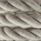 Cordón 2XL, cable eléctrico 3x0,75, recubierto en lino natural. Diámetro: 24mm.