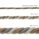 Cordon XL, cable eléctrico 3x0,75. Revestimiento de yute, algodón y lino Country. Diámetro: 16mm.