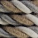 Cordon 2XL, cable eléctrico 3x0,75. Revestimiento de yute, algodón y lino Country. Diámetro: 24mm.
