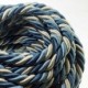 Cordon 2XL, cable eléctrico 3x0,75. Revestimiento de tejido lucído Bernadotte. Diámetro: 24mm.