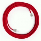 Cable Lan Ethernet Cat 5e con conectores RJ45 - RM09 Efecto Seda Rojo
