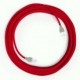 Cable Lan Ethernet Cat 5e con conectores RJ45 - RM09 Efecto Seda Rojo