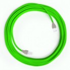 Cable Lan Ethernet Cat 5e con conectores RJ45 - RF06 Efecto Seda Verde Fluo
