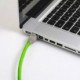 Cable Lan Ethernet Cat 5e con conectores RJ45 - RF06 Efecto Seda Verde Fluo