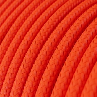 Cable Lan Ethernet Cat 5e con conectores RJ45 - RF15 Efecto Seda Naranja Fluo