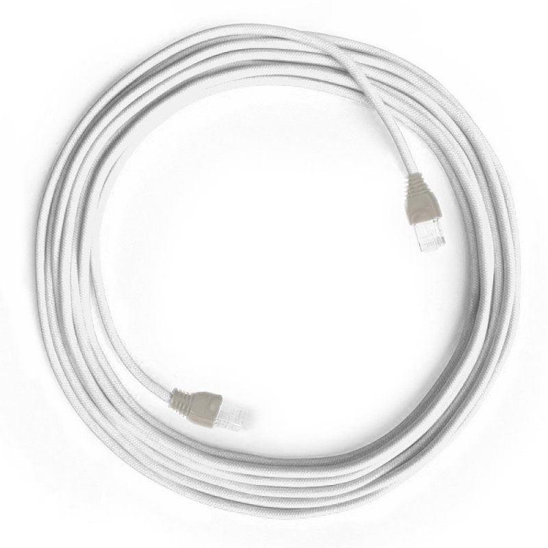 Cable Lan Ethernet Cat 5e con conectores RJ45 - RC01 Algodón Blanco