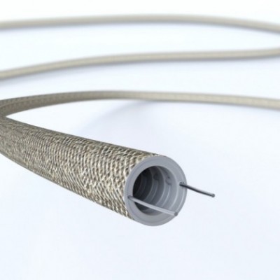 Creative-Tube, Tubo flexible con revestimiento de Lino Natural Neutro RN01, diámetro 20 mm