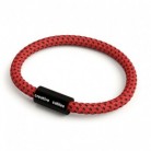 Pulsera con cierre magnético negro mate y cable RT94