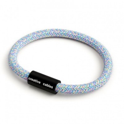 Pulsera con cierre magnético negro mate y cable RX09