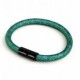 Pulsera con cierre magnético negro mate y cable RM33