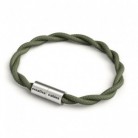 Pulsera con cierre magnético de plata mate y cable TC63
