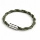 Pulsera con cierre magnético de plata mate y cable TC63