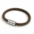 Pulsera con cierre magnético de plata mate y cable RN04