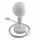 Alzaluce - Lámpara de mesa en metal con cable, interruptor y clavija de 2 polos