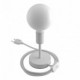 Alzaluce - Lámpara de mesa en metal con cable, interruptor y clavija de 2 polos