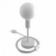 Alzaluce - Lámpara de mesa en metal con cable, interruptor y clavija de 2 polos