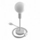 Alzaluce - Lámpara de mesa en metal con cable, interruptor y clavija de 2 polos