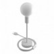 Alzaluce - Lámpara de mesa en metal con cable, interruptor y clavija de 2 polos