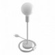 Alzaluce - Lámpara de mesa en metal con cable, interruptor y clavija de 2 polos