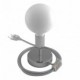 Alzaluce - Lámpara de mesa en metal con cable, interruptor y clavija de 2 polos
