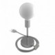 Alzaluce - Lámpara de mesa en metal con cable, interruptor y clavija de 2 polos