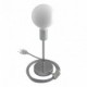 Alzaluce - Lámpara de mesa en metal con cable, interruptor y clavija de 2 polos