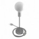 Alzaluce - Lámpara de mesa en metal con cable, interruptor y clavija de 2 polos